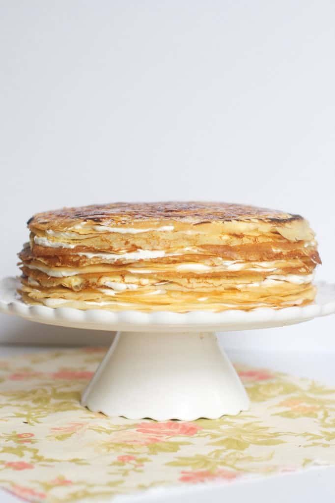 Crème Brûlée Crepe Cake