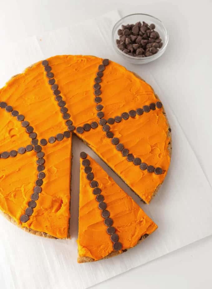 Easy Basketball Cookie Cake Recipe