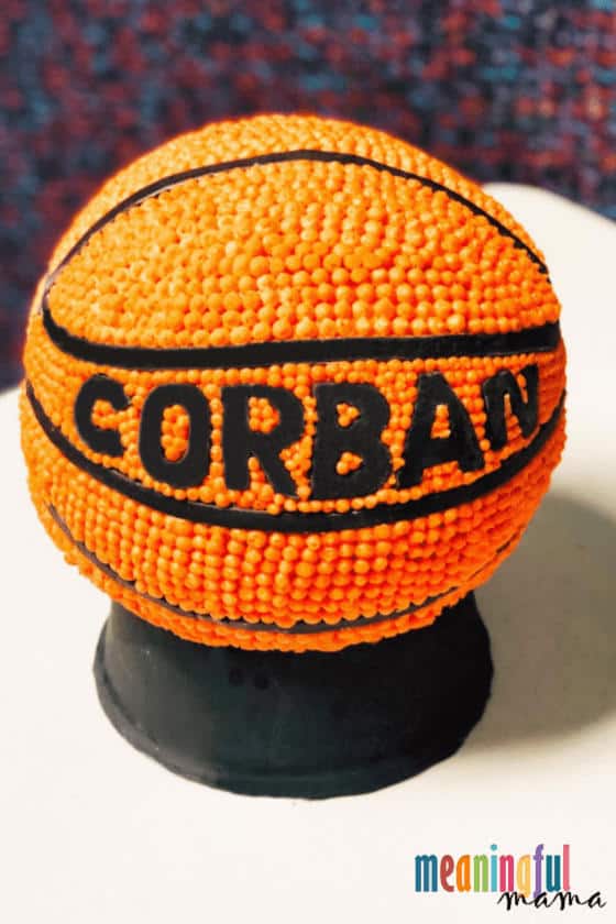 Personalized Sphere Basketball Cake Recipe