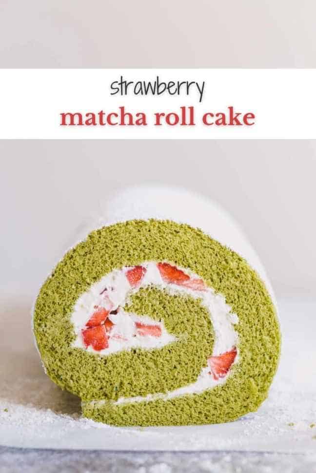 Strawberry Matcha Roll Cake