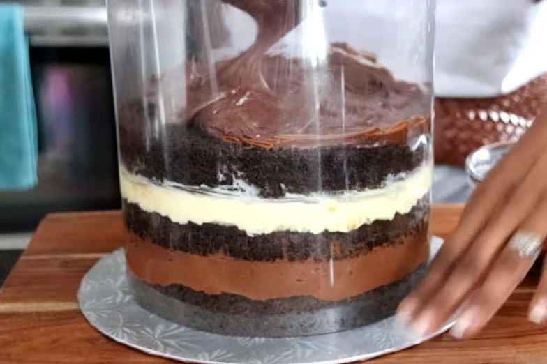 Add the next layer of cake