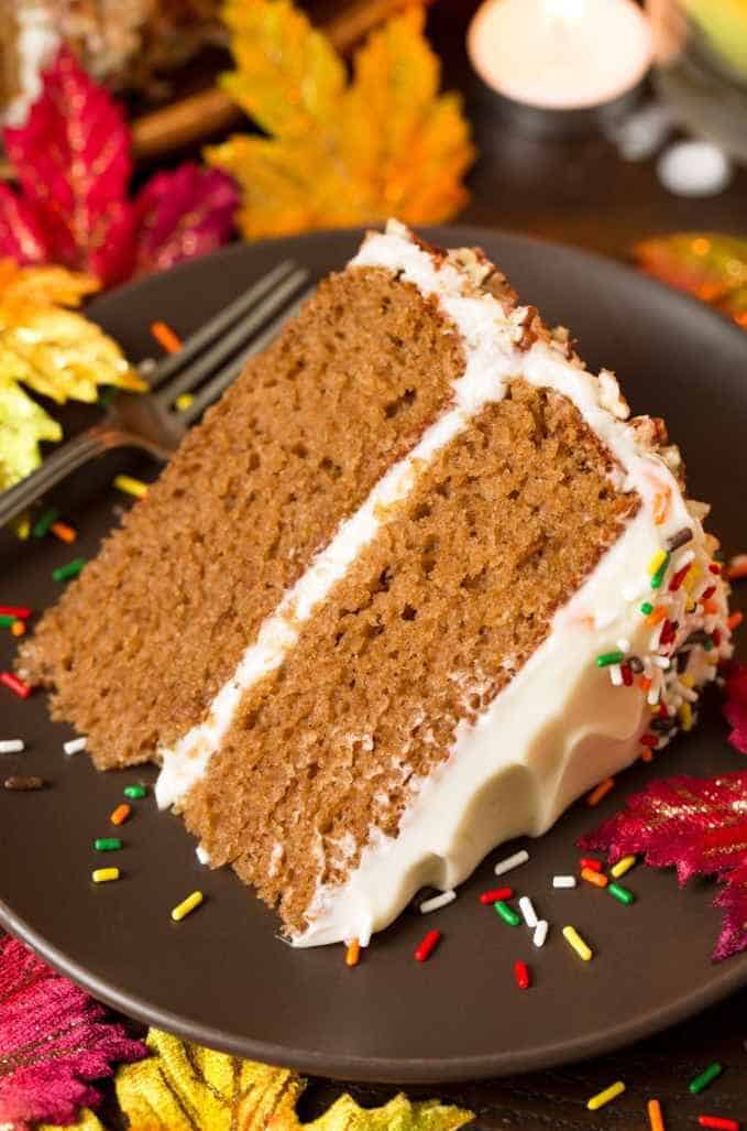Autumn Spice Cake with Cream Cheese Frosting by Cooking Classy